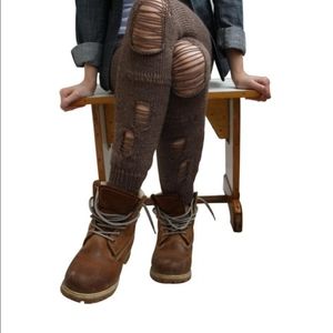 Handmade knitted leggings